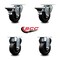 Service Caster 3.5'' Soft Rubber Wheel Swivel Top Plate Caster Set 2 Posi Brakes 2 Rigid, 4PK SCC-20S3514-SRS-PLB-2-R-2 - alternate 5